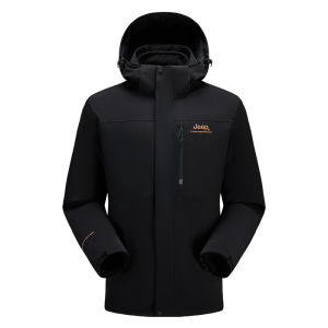 Jeep | Jeep Outdoor Mens Fleece Lined Three-in-One Jacket Windproof Waterproof For Climbing And Hiking In Autumn And Winter