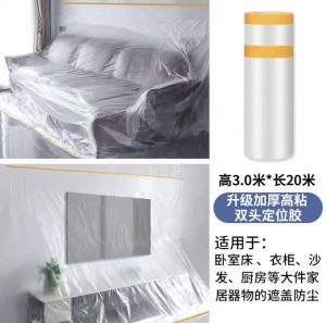 Tấm Chống Bụi Trang Trí Nhà Dùng Một Lần Bằng Nhựa Tấm Bảo Vệ Đồ Dùng Gia Đình Tấm Che Phủ Giường Sofa Tủ Quần Áo Ký Túc Xá