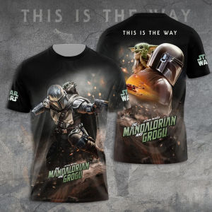 Hot Toys | Hot Toys 2026 The Mandalorian and Grogu Themed Allover Print Adult Kids Casual T-Shirt Family Summer Breathable Quick-drying Top