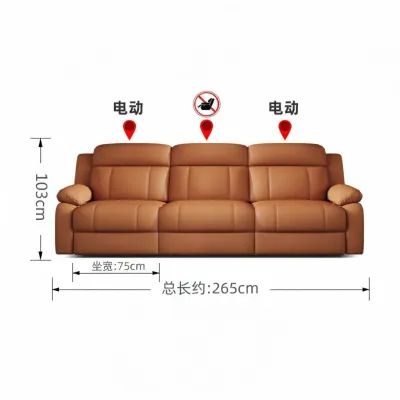 Reclining Leather Sofa Electric