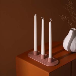 Đế Nến Sáng Tạo Gốm Thủ Công Minimalist