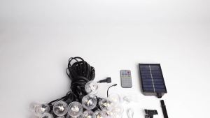 Led G40 Solar Globe Led String Lights Outdoor Waterproof Shatterproof Solar Hanging Lights for Backyard Bistro Decoration Light