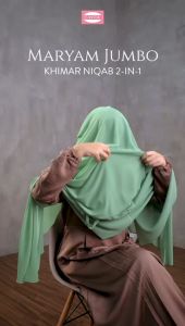 Jilbab Syari Khimar Niqab 2 in 1 Maryam Jumbo By Sayra BY MOSLEMWEAR