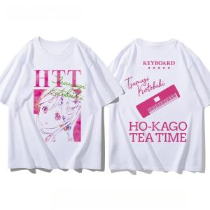 K-ON Yui Hirasawa Anime Cosplay Short Sleeve Crew Neck Y2K T-Shirt New Top Comfortable Fashion Women And Men T-shirts