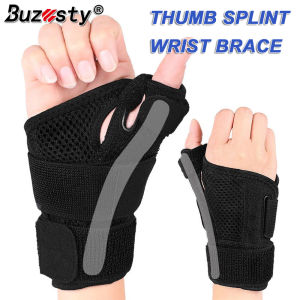 Buzesty Hand Support Adjustable Orthosis Thumb Brace Sport Wrist Support Wristband for Left or Right Hand Holder Protective Strap Protect Finger