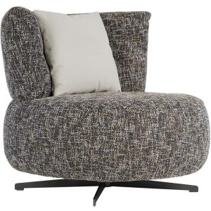 PURPLE LEAF | Sofa for Living Room Simple Linen and Cotton Single Seating Reading Rotatable Chair