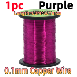 1pc/12pcs 0.1mm 60M Ultra Fine Copper Wire Soft Metal Thread Fly Tying Material For Buzzer Midge Larvae Nymphs Trout Fishing