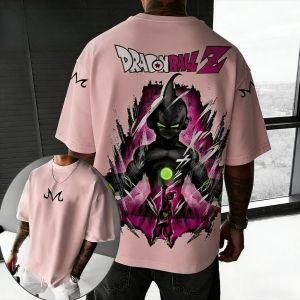 Bandai | Dragon Ball Anime Cotton T-shirt 2026 Summer New Majin Buu Co Branded Mens and Womens Trendy Loose Casual Short Sleeve Top