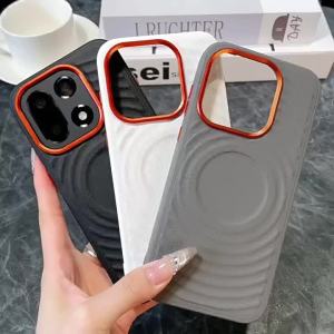 Wave Texture Case For OnePlus 15T 15R 15 13R 13 13S 13T Ace 5 Pro Turbo 6 6V Magnetic Cover with Metal Camera Frame Protection