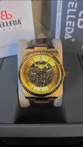 PROMO BELLEDA 9542 Jam Tangan Pria Automatic Kulit Leather Gear Berlogam Bergaransi