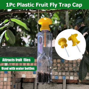 1Pc Fruit Fly Trap Killer Plastic Geel Drosophila Val Fly Catcher Pest Insect Control Voor Home Farm Orchard 6*6*2 Cm