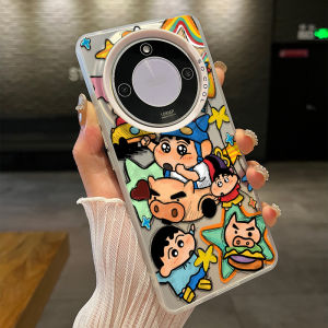 Cute Cartoon Graffiti Boys Phone Case for Honor X70 X60GT X50i X40 Soft Protective Cover pro Anti-Fall Laser Color Silver