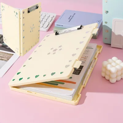 A4 File Folder Organizer Box - Durable PP Material Large Capacity for Student Exams Writing Pads Test Papersstickers