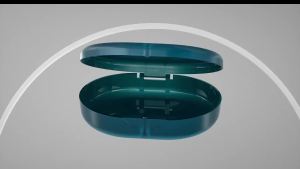 Dental Double Layer Box Denture Cleaning Box Retainer Storage Case Magnetic Braces Storage Box Set Portable