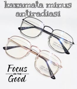 kacamata minus antiblue # kacamata minus besi kota lensa minus antblue/antiradiasi# kacamata resep fashion pria wanita  . ukuran minus standar optik 0.50 sd 4.00 # di jamin realpict produk import free bok lap .ready stock