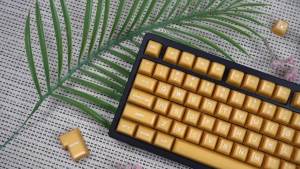 Golden Jade Keycaps PBT SA Profile Double Shot Keycaps For  MX Switches Mechanical Keyboard Custom ISO for K500