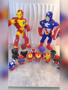 Blok Binaan Avengers Micro Bricks Toy Figure Kids Captain America Iron Man Creative Building Block
