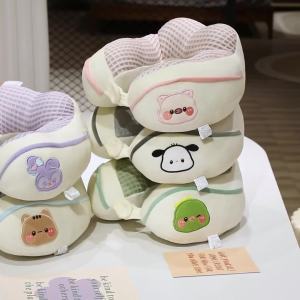 Summer Ice Silk U-shaped Pillow Neck Pillow Car Travel Neck Pillow Office Neck Pillow U-shaped Pillow Portable