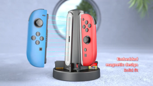 DOBE 4 In 1 Charging Dock for Nintendo Switch 2 Joy-Cons with Game Card Storage Slots TNS-3172