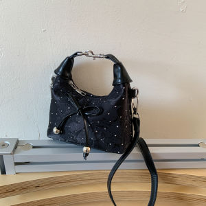 Fashionable Mini Butterfly Knot Crossbody Bag Womens Handbag Stylish Lipstick Bag Soft Handle Korean Style Single Shoulder Bag