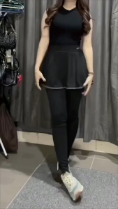 Rok Legging Celana Skirt Pants Olahraga Zumba Yoga Wanita Spandex Premium