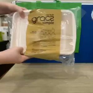 50 hộp bã mía Gracz đựng cơm phần xôi xéo gỏi cuốn hàng nhập khẩu Thái Lan B001