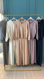 SET7233 Hoodie Oversize Top & Pants Knit Set