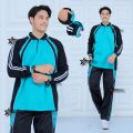 Baju Olahraga One set pria lengan panjang pakai saku / Setelan baju Olahraga senam pria wanita. 