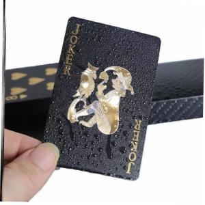 High-Quality Plastic PVC Poker Cards Waterproof Black Playing Cards for Texas Holdem And Mahjong Games Durable Card Deck
