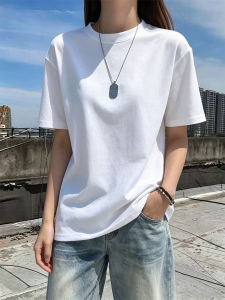 LIUBU | White Classic Cotton Crewneck Tee