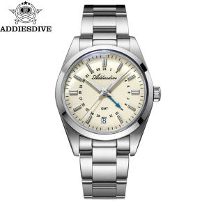Đồng Hồ Thạch Anh GMT Sang Trọng ADDIESDIVE 36mm Dành Cho Nam 10Bar Chống Nước BGW9 Siêu Sáng Dây Thép Không Gỉ 316L Đồng Hồ Đeo Tay Thời Trang Thông Thường