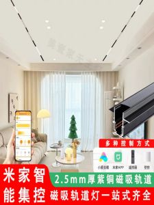 Smart Voice Control Magnetic Absorption Track Lighting Linear Color Temperature Adjustment Eye Protection LED for Living Room