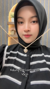 Kalung Liontin Love Safa Panjang 45cm - Pelangi Surabaya