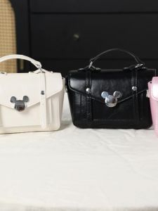 Disney Mickey Mouse Bags for women cut small PU Leather Shoulder Sling body bag for lady