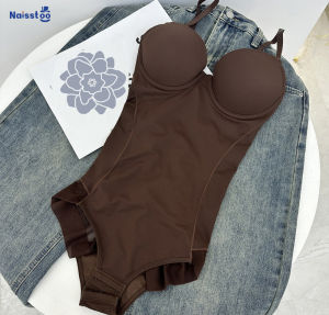 ชุดกระชับสัดส่วนผู้หญิง Naisstoo สำหรับควบคุมหน้าท้อง บอดี้สูทไร้รอยต่อ ชุดกระชับสัดส่วนแบบจั๊มสูท บราในตัว
