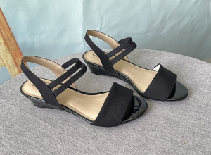 Fashionable Open-Toe Sandals for Women Comfortable Casual Style with Wedge Heel and Cloth Lining Next Change Brand
