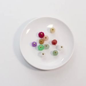 5pcs/Lot 12/14mm Natural Stone Pendant Charms Mini Pumpkin Charms for Jewelry Making DIY Necklace Earrings