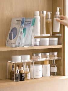 Acrylic Lazy Corner Makeup Storage Rack Multi-Layer Organizer Cosmetic Skincare Product Shelf Divider Desktop Storage Box