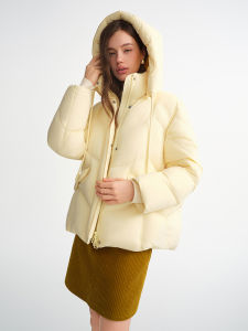 DUSHU | Warm Loose Fit Long/Short Style Standing Collar Hooded 3-Protection Down Jacket