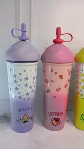 Tumbler 2 Warna Karakter 750ml Dengan Sedotan Tumbler Karakter Lucu Bisa Tahan Panas Dingin
