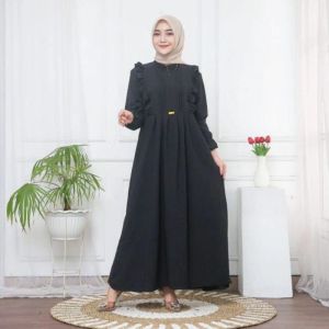 ANISSA Dress Gamis Crinkle Premium / Busana  Muslim / Dress Crinkle Wanita Terbaru