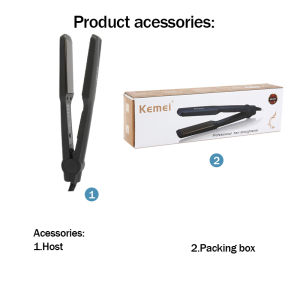 Kemei Km459 2 in 1 Curly Straightening Professional Hair Straightener Hair Curling Iron Ceramic Anion Hair Styling Tool
