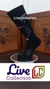 Kaos Kaki Wanita Muslimah Dewasa Kaos Kaki Jempol Motif Bunga Premium