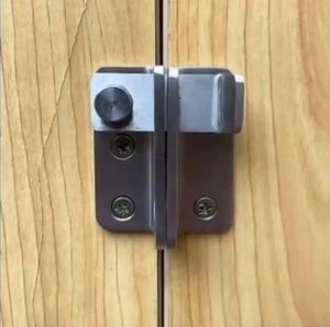 Stainless Steel Safety Hasp Door Lock for Bathroom Bedroom Door Catch Latch (NO screw)