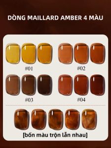 Bộ Sơn Gel Móng Tay Giáng Sinh WS 1-12 Chiếc Màu Trong Suốt Màu Nâu Hổ Phách Màu Trắng Sáng Màu Nâu Cam Dành Cho Sử Dụng Chuyên Nghiệp Tại Salon