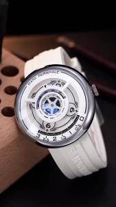 MARK FAIRWHALE FW-5990 Casual Quartz Watches for Man Creative Design Rubber Strap Luminous Sports Mens Watch