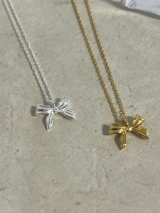 Sweet Princess Style Butterfly Knot 925 Pure Silver Necklace Womens Fashion Jewelry Choker Elegant Personality Design