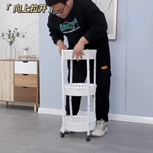 Trolley storage rack outdoor camping foldable mobile storage rack kitchen floor-standing multi-layer storage rack