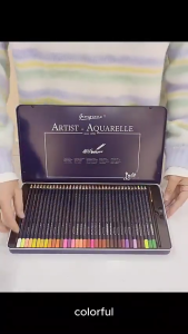 Giorgione ดินสอสี กล่องเหล็ก 12/24/36/48/72 สี ดินสอสี สีไม้ สีไม้แท่งยาว พร้อมกล่องเหล็ก แถมพู่กันในกล่อง Color Pencil