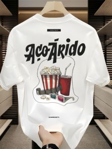 Export Big Sale ~ Withdraw Leak-Picking Loose Niche Style Trendy Summer Mens and Womens Heavy Weight Pure Cotton Short Sleeve T-shirt Casual Half Sleeve